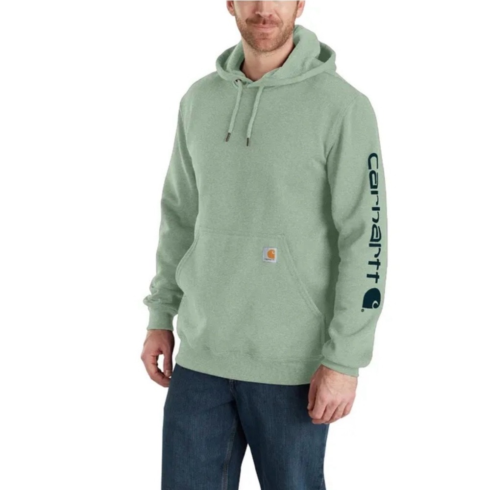 Carhartt Sage Green Hoodie Small Sweatshirt Heavyweight Loose Fit Streetwear